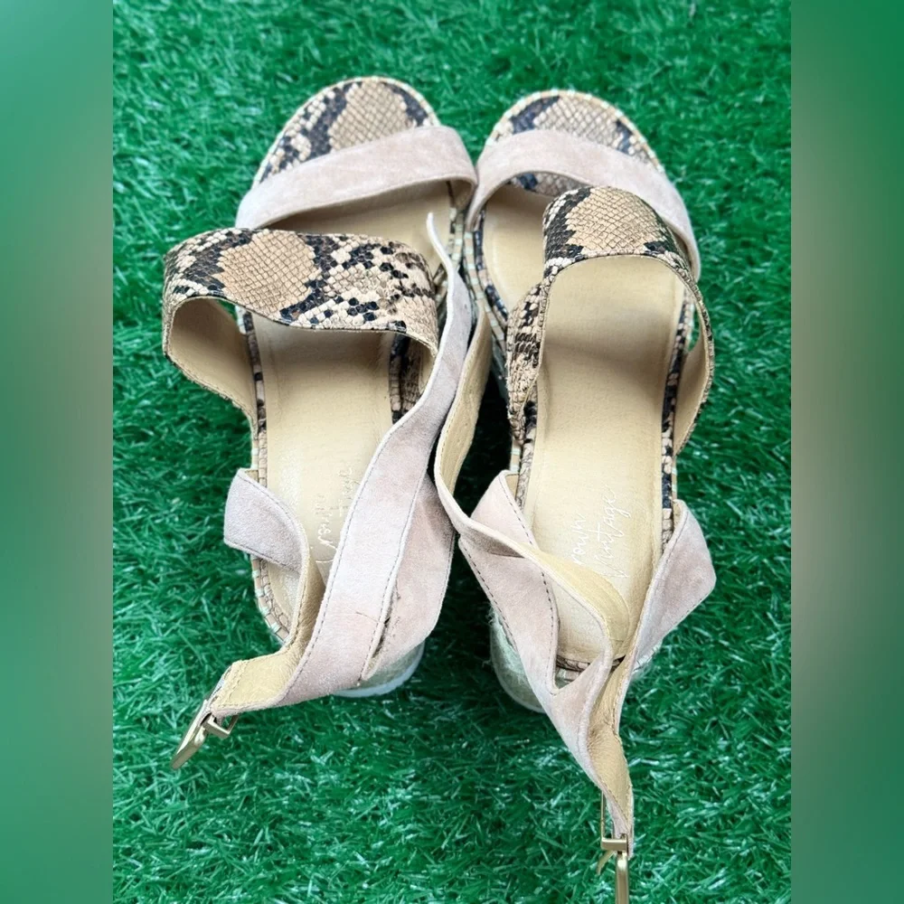 Crown vintage ladies‎ Snake Print platform sandals
